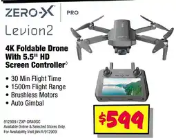 JB Hi-Fi Zero-X Levion2 4K Foldable Drone offer