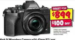 JB Hi-Fi Olympus Mark IV Mirrorless Camera w/14-42mm EZ Lens offer
