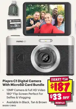 JB Hi-Fi Pixpro C1 Digital Camera With MicroSD Card Bundle offer