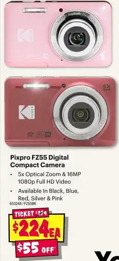 JB Hi-Fi Pixpro FZ55 Digital Compact Camera offer