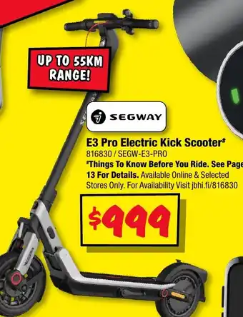 Segway E3 Pro Electric Kick Scooter