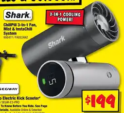 JB Hi-Fi Shark ChillPill 3-In-1 Fan, Mist & InstaChill System offer