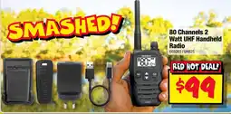 JB Hi-Fi Uniden 80 Channels 2 Watt UHF Handheld Radio offer