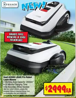 JB Hi-Fi Goat A2000 LiDAR Pro Robot Lawn Mower offer