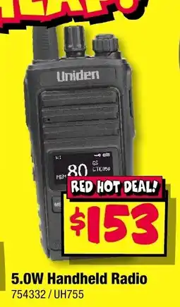 JB Hi-Fi Uniden 5.0W Handheld Radio offer