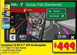 JB Hi-Fi Garmin Drivesmart 76 MT-S 7" GPS Sat Navigation offer