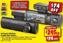 JB Hi-Fi Kapture 4K Front & FHD Rear & Cabin Dash Camera offer