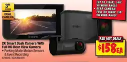 JB Hi-Fi 2K Smart Dash Camera With Full HD Rear View Camera offer