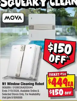 JB Hi-Fi Mova N1 Window Cleaning Robot offer