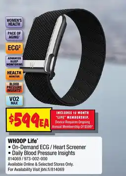 JB Hi-Fi WHOOP Life offer