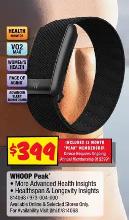 JB Hi-Fi WHOOP Peak offer