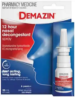 Soul Pattinson Chemist Demazin 12 Hour Nasal Decongestant offer