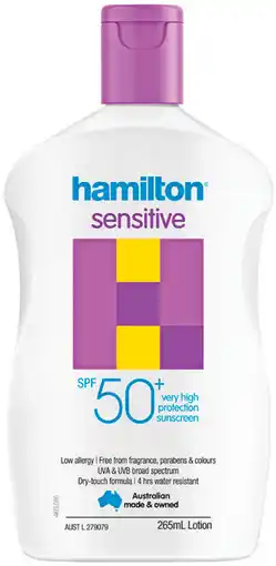Soul Pattinson Chemist Hamilton Sensitive SPF50+ offer