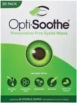 Pharmacist Advice Opti-Soothe Preservative-Free Eyelid Wipes 30 Wipes offer