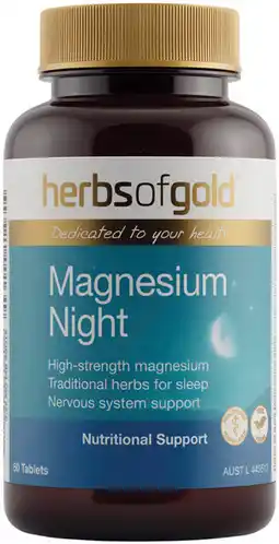 Pharmacist Advice Herbs of Gold Magnesium Night 60 Tablets offer