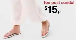 Kmart toe post sandal offer
