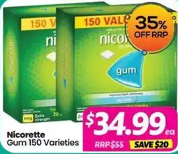 Your Discount Chemist Nicorette Gum 150 Varieties offer