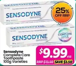 Your Discount Chemist Sensodyne Complete Care Toothpaste 100g Varieties offer