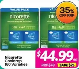 Your Discount Chemist Nicorette Cooldrop 160 Varieties offer