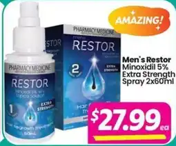 Your Discount Chemist Men's Restor Minoxidil 5% Extra Strength Spray offer