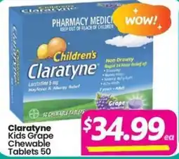 Your Discount Chemist Claratyne Kids Grape Chewable Tablets offer