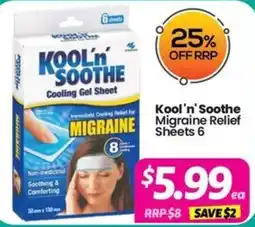 Your Discount Chemist Kool'n Soothe Migraine Relief Sheets offer