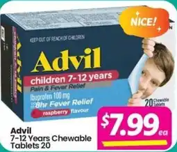Your Discount Chemist Advil children 7-12 years Chewable Tablets offer