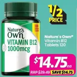 Your Discount Chemist Nature's Own Vitamin B12 Tablets offer