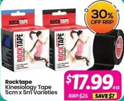 Your Discount Chemist Rocktape Kinesiology Tape 5cm x 5m Varieties offer