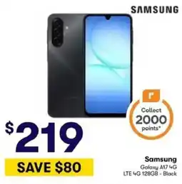 BIG W Samsung Galaxy A17 4G LTE 4G 128GB - Black offer