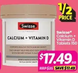 Your Discount Chemist Swisse Calcium + Vitamin D Tablets offer