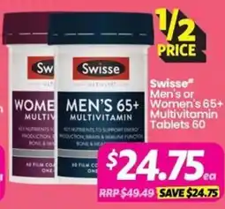 Your Discount Chemist Swisse Men's or Women's 65+ Multivitamin Tablets offer