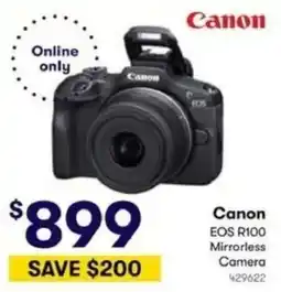 BIG W Canon EOS R100 Mirrorless Camera offer