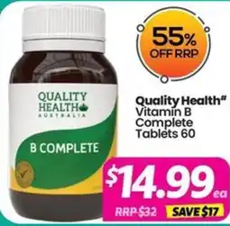 Your Discount Chemist Quality Health Vitamin B Complete Tablets offer