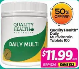 Your Discount Chemist Quality Health Daily Multivitamin Tablets offer