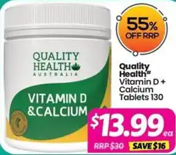 Your Discount Chemist Quality Health Vitamin D + Calcium Tablets offer