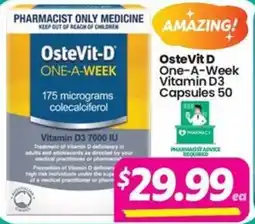Your Discount Chemist OsteVit D One-A-Week Vitamin D3 Capsules offer