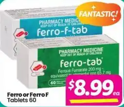 Your Discount Chemist Ferro or Ferro F Tablets offer