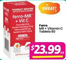 Your Discount Chemist Ferro-MR + Vitamin C Tablets offer