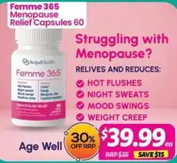 Your Discount Chemist Femme 365 Menopause Relief Capsules offer