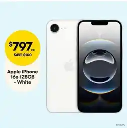 BIG W Apple iPhone 16e 128GB - White offer