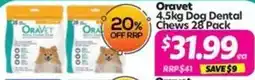 Your Discount Chemist Oravet 4.5kg Dog Dental Chews offer