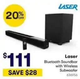 BIG W Laser Bluetooth Soundbar with Wireless Subwoofer offer