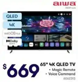 BIG W Aiwa 65" 4K QLED TV offer