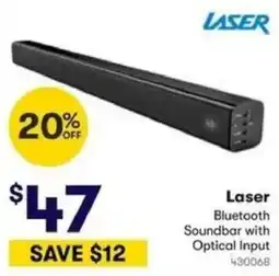 BIG W Laser Bluetooth Soundbar with Optical Input offer
