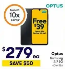 BIG W Optus Samsung A17 5G offer