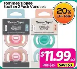 Your Discount Chemist Tommee Tippee Soother 2 Pack Varieties offer