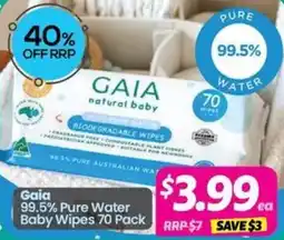Your Discount Chemist Gaia natural baby Biodegradable Wipes offer
