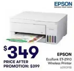 BIG W Epson EcoTank ET-2910 Wireless Printer offer