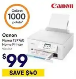 BIG W Canon Pixma TS7760 Home Printer offer